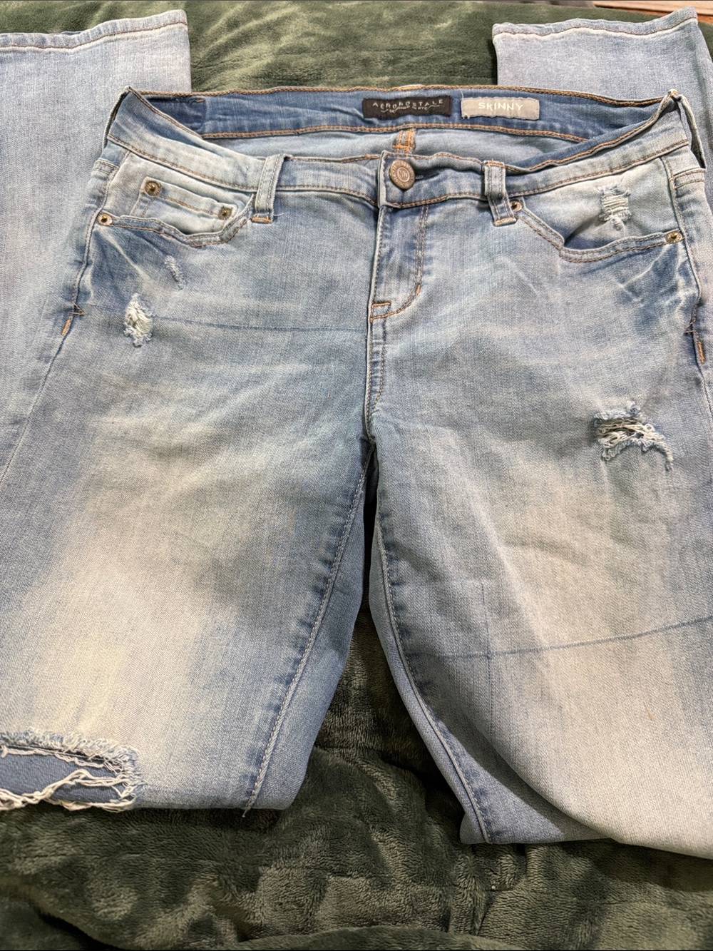 Angels Jeans Light Wash Skinny with Distressed Details